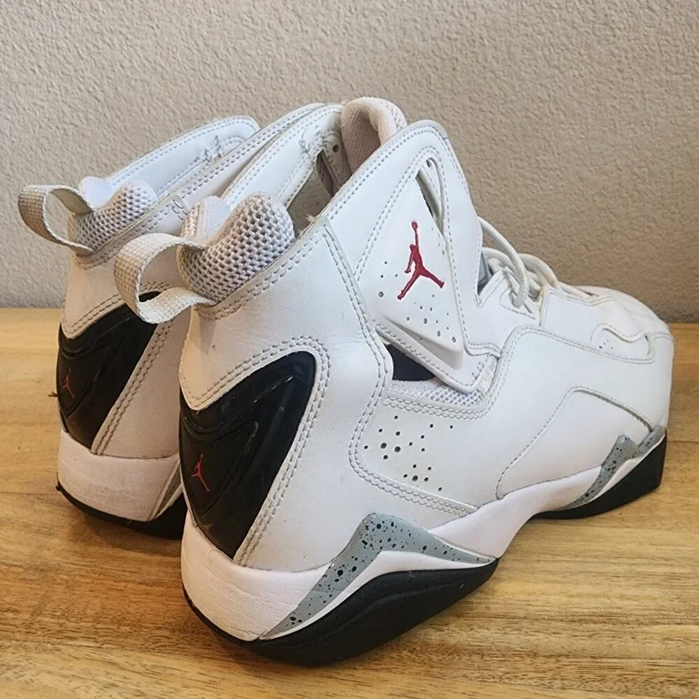 Air Jordan True Flight White Cement Basketball Sneakers 342964-104 Mens 12